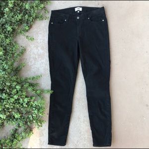 Black Suede PAIGE Verdugo Ankle Crop Skinny Jeans